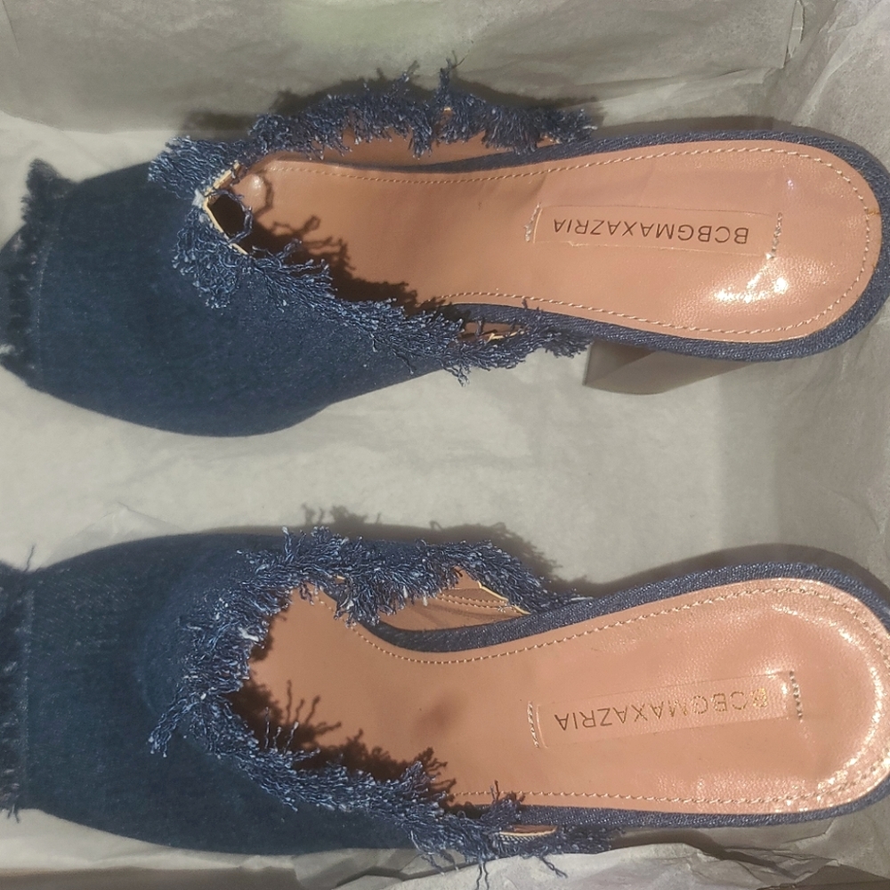 BCBG Denim Mules